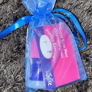 Justice NOT USED stainless steel earring set